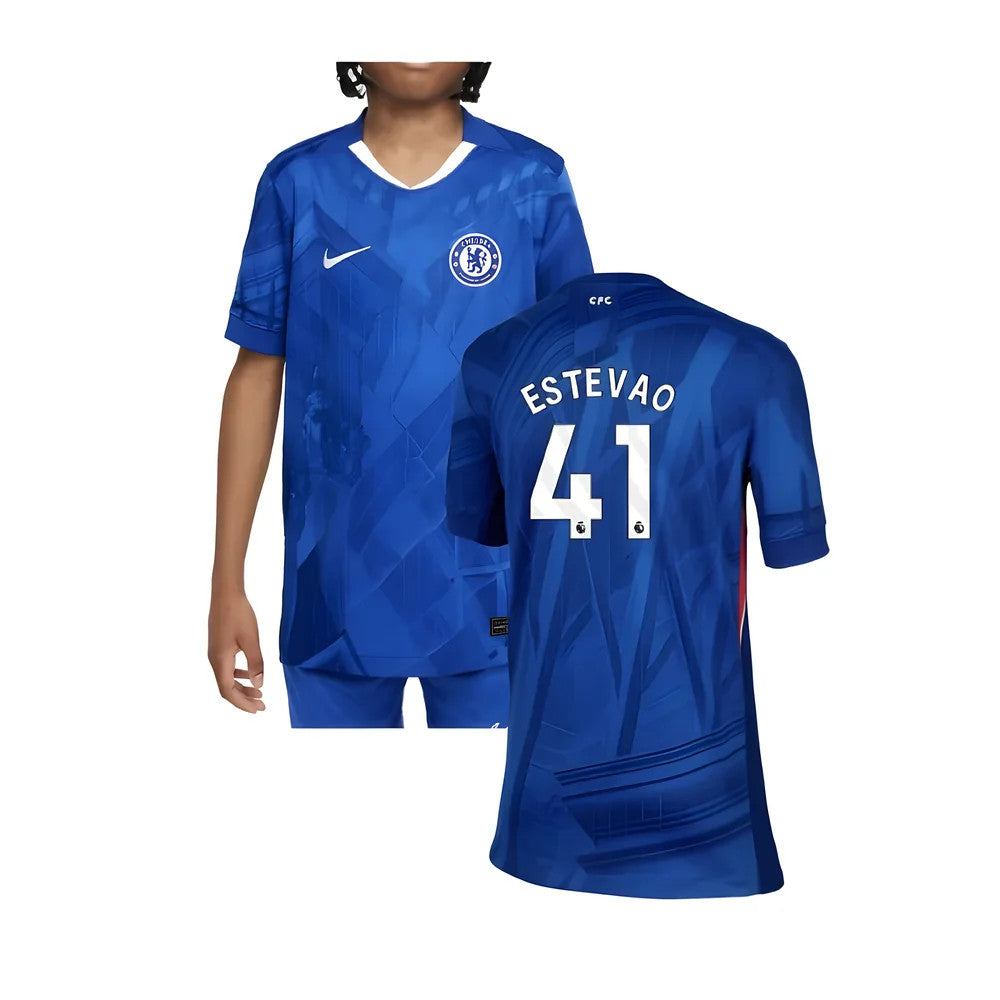 2025-2026 Chelsea Home Shirt (Kids) (Estevao 41)_5