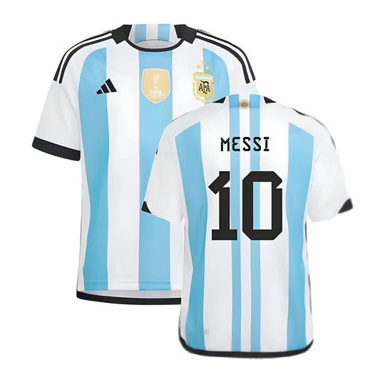 Argentina 2022 World Cup Winners Home Shirt - Kids (MESSI 10)_4