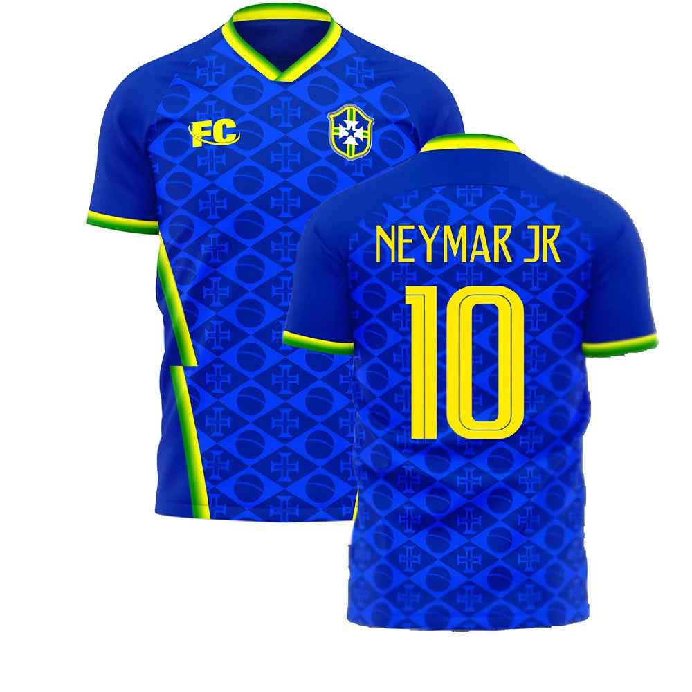 Brazil 2021-2022 Away Concept Football Kit (Fans Culture) (NEYMAR JR 10)_4