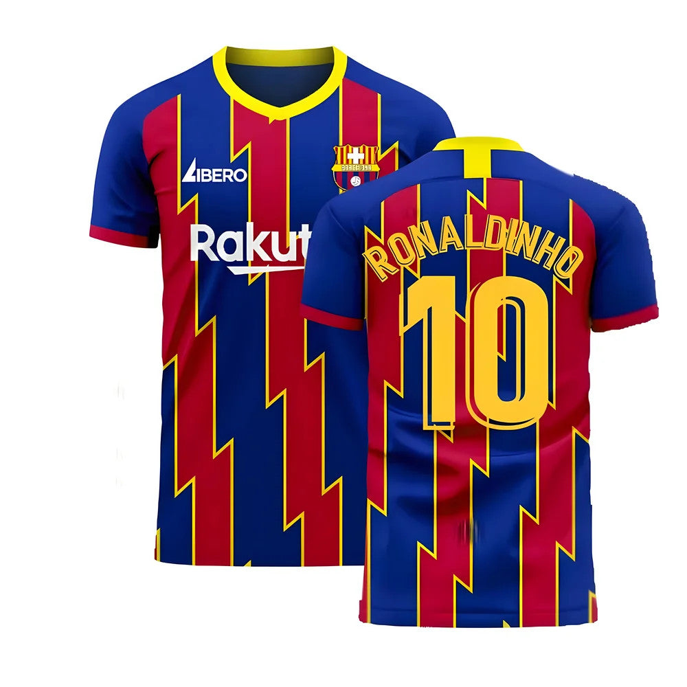  Catalonia 2025-2026 Home Concept Football Kit (Libero) (RONALDINHO 10)_4