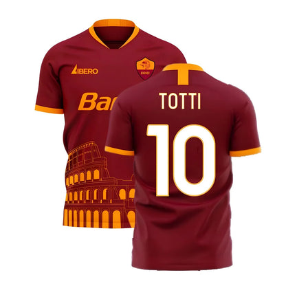 Roma 2025-2026 Home Concept Football Kit (Libero) (TOTTI 10)_0