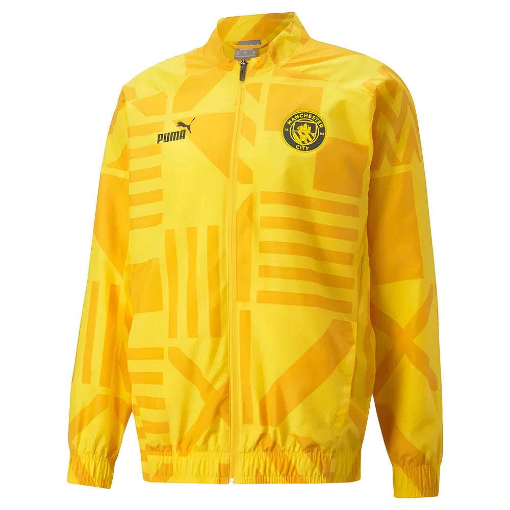 2022-2023 Man City Pre-Match Jacket (Yellow)_1