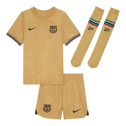 2022-2023 Barcelona Little Boys Away Kit_1