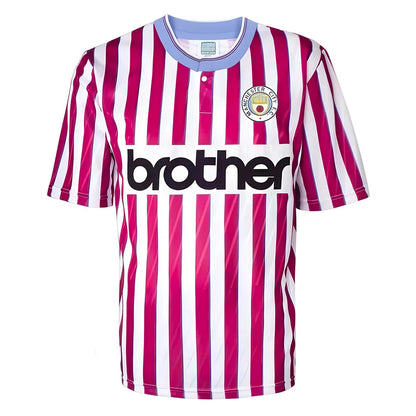 Manchester City 1988 Away Retro Football Shirt_0