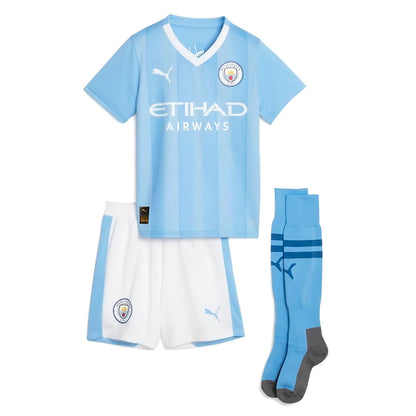 2023-2024 Man City Home Mini Kit (HAALAND 9)_4