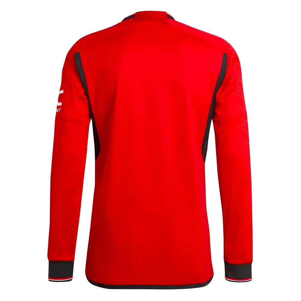 2023-2024 Man Utd Authentic Long Sleeve Home Shirt (Beckham 7)_4
