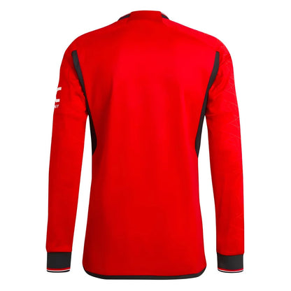 2023-2024 Man Utd Authentic Long Sleeve Home Shirt (Beckham 7)_4