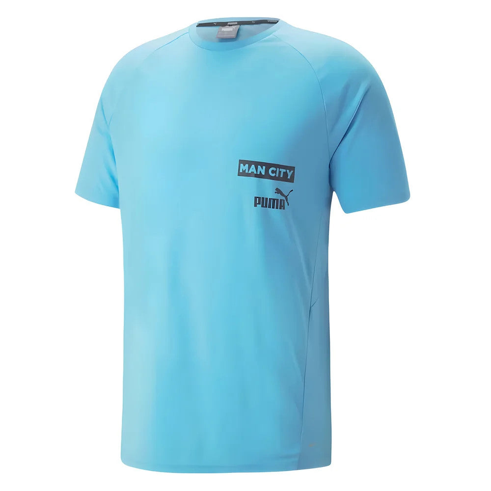 2023-2024 Man City Casuals Tee (Blue Wash) - Kids_1