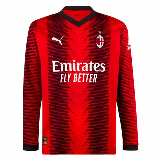 2023-2024 AC Milan Long Sleeve Home Shirt_1