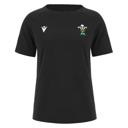 2023-2024 Wales Rugby WRU Cotton Tee (Black) - Ladies_1