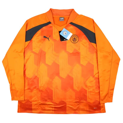 2023-2024 Man City Pre-Match LS Sweat Top (Orange)_1