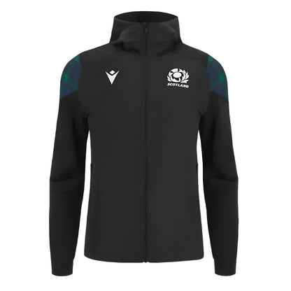 2023-2024 Scotland Rugby Travel Full Zip Hoodie (Black) - Kids_1