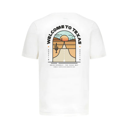 2023 F1 Formula 1 Mens T-Shirt Cotton Austin RS White_1