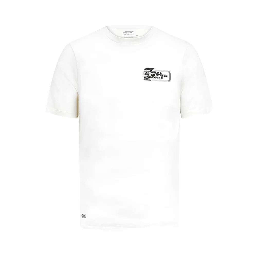 2023 F1 Formula 1 Mens T-Shirt Cotton Austin RS White_1