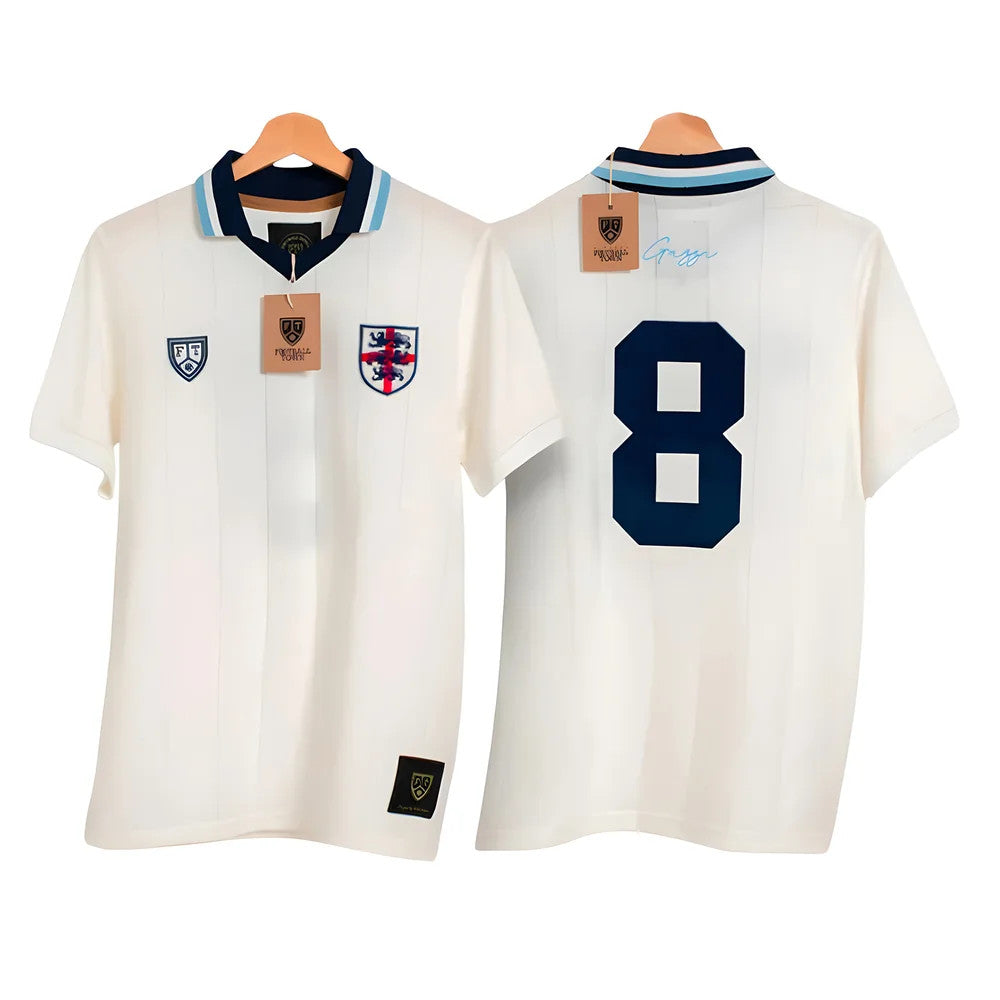 England Tribute Gazza Home Retro Football Shirt_0