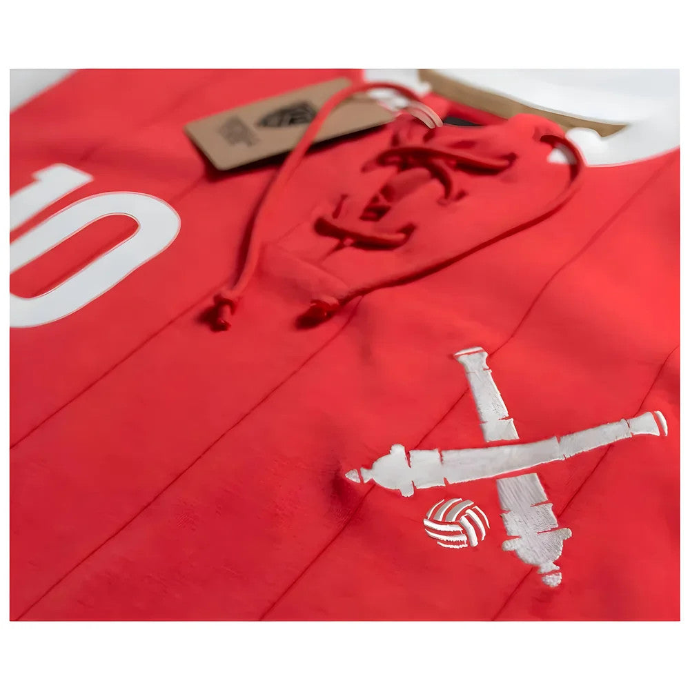 The Cannon Bergkamp Home Retro Football Shirt with Laces_1