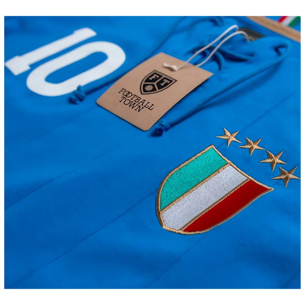Italy Retro Shirt with Laces Gli Azzurri_1
