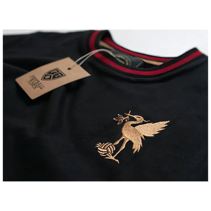Liverpool The Bird Black Retro Football Shirt_1