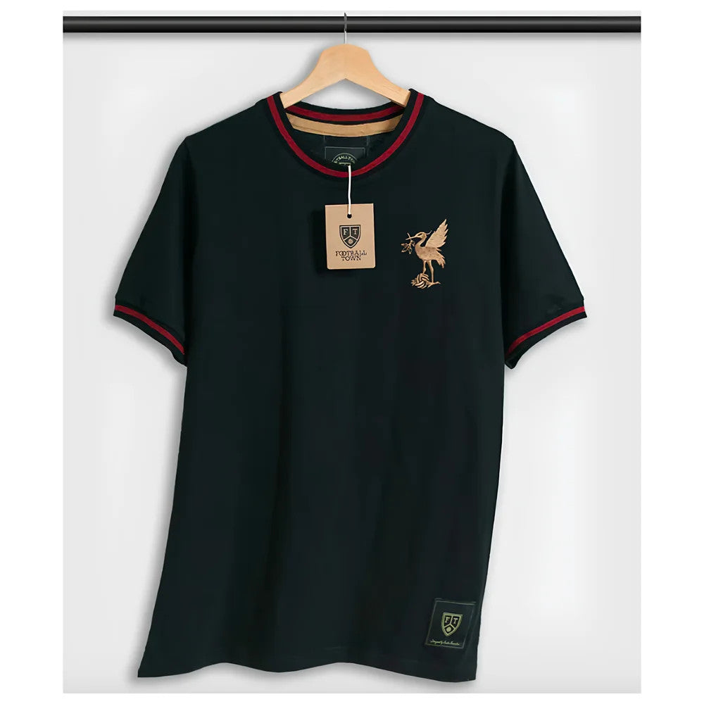 Liverpool The Bird Black Retro Football Shirt_0