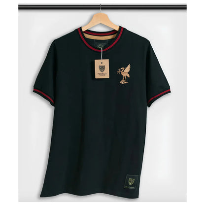 Liverpool The Bird Black Retro Football Shirt_0