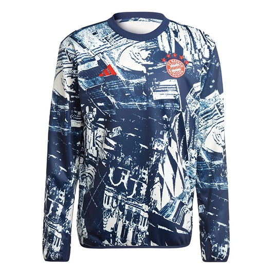 2023-2024 Bayern Munich Pre-Match Warm Up Top (Off White)_1