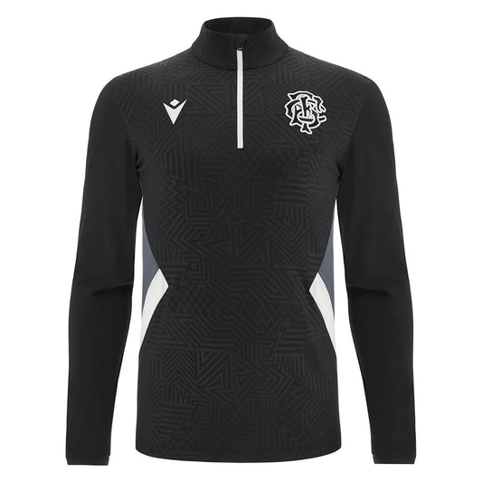 2023-2024 Barbarians Training Player Half Zip Top (Black-White)_1