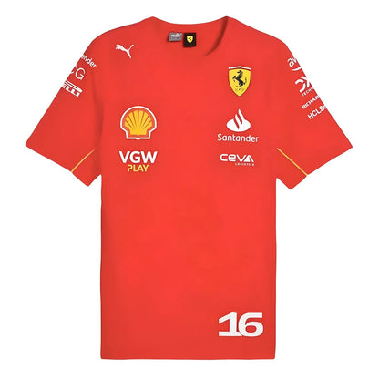2024 Ferrari Charles Leclerc Driver T-Shirt (Red)_1