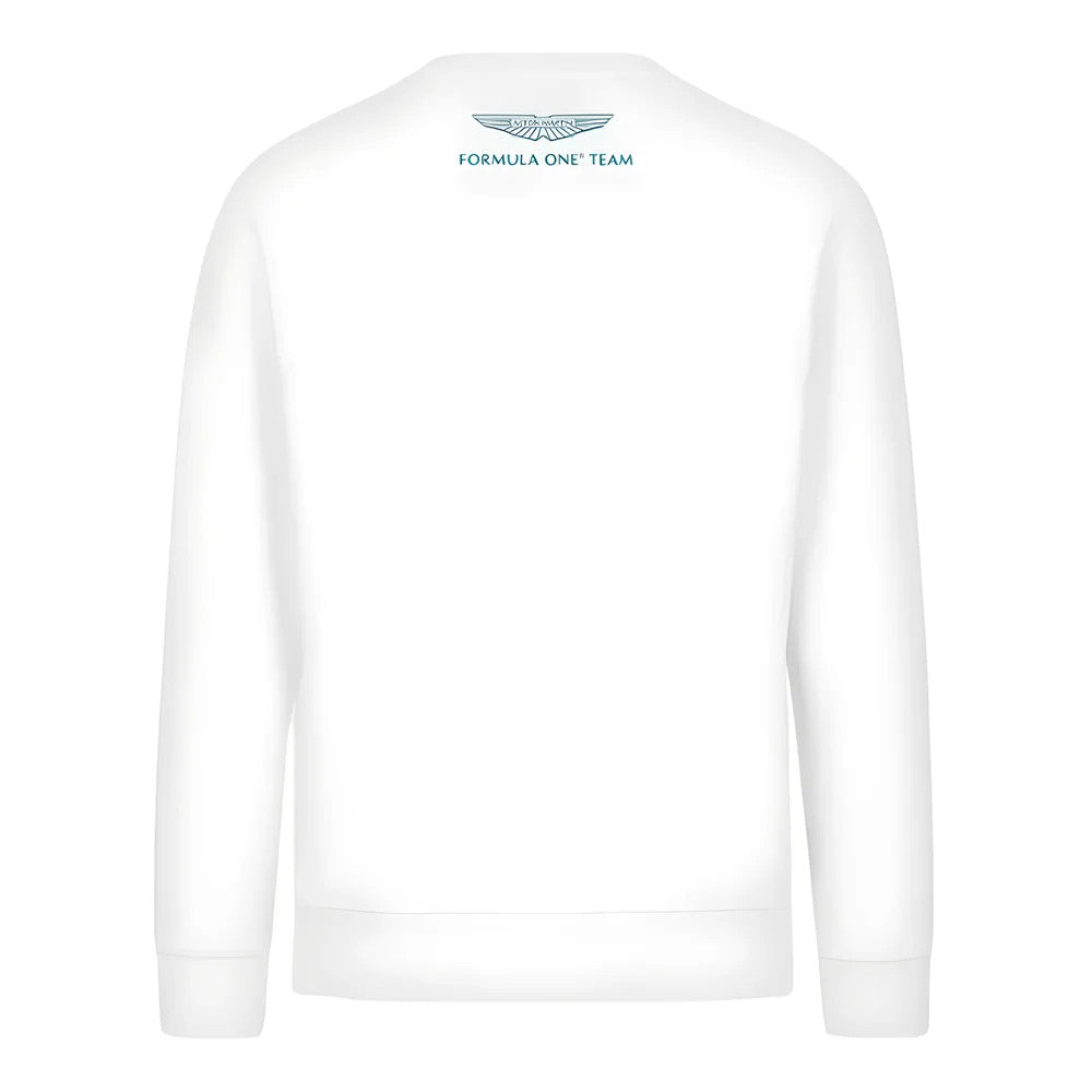 2024 Aston Martin Logo Crew Sweatshirt (White)_1