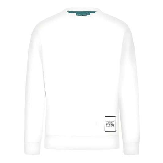 2024 Aston Martin Logo Crew Sweatshirt (White)_1