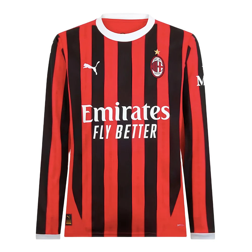 2024-2025 AC Milan Home Long Sleeve Shirt_1