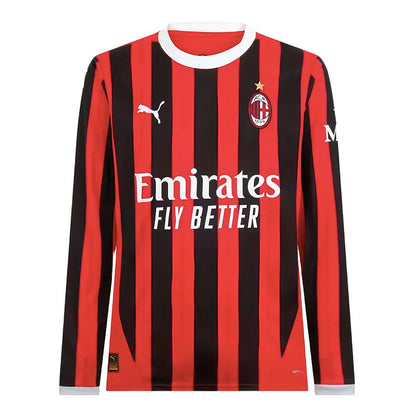 2024-2025 AC Milan Home Long Sleeve Shirt_1