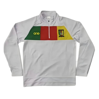 2022-2023 Cameroon 1/4 Zip Training Top (White)_1