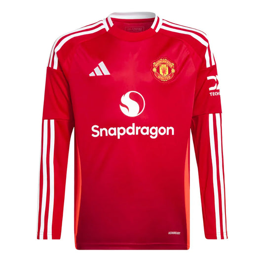 2024-2025 Man Utd Long Sleeve Home Shirt (Kids)_1