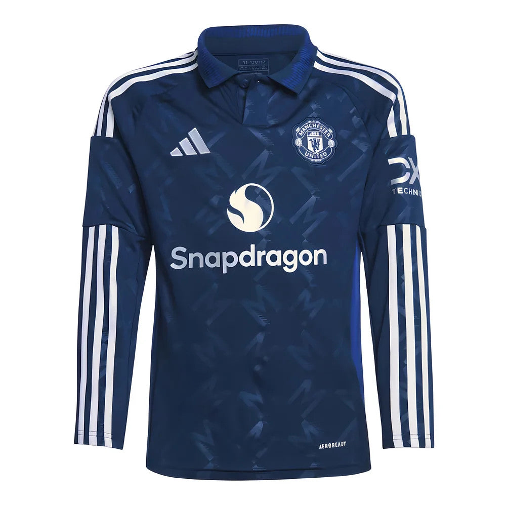 2024-2025 Man Utd Long Sleeve Away Shirt (Kids)_2