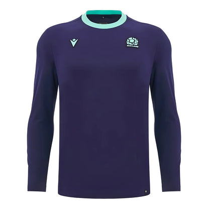 2024-2025 Scotland Rugby Travel LS Cotton Tee (Navy)_2