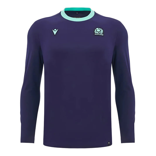 2024-2025 Scotland Rugby Travel LS Cotton Tee (Navy)_2