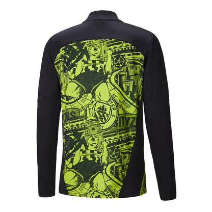 2024-2025 Man City Prematch 1/4 Zip Top (Yellow Glow)_1