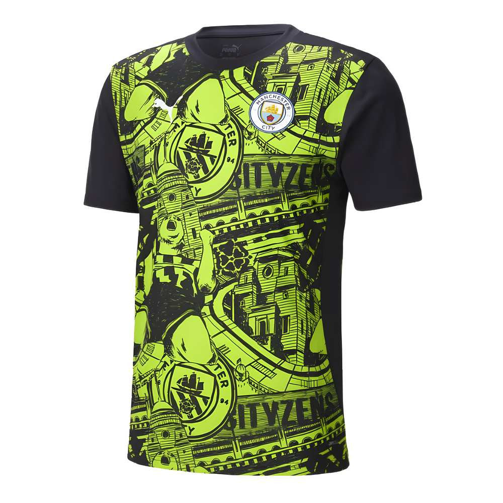 2024-2025 Man City Pre-Match Shirt (Yellow Glow)_1