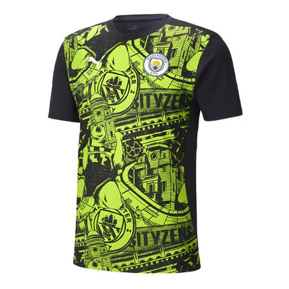 2024-2025 Man City Pre-Match Shirt (Yellow Glow)_1