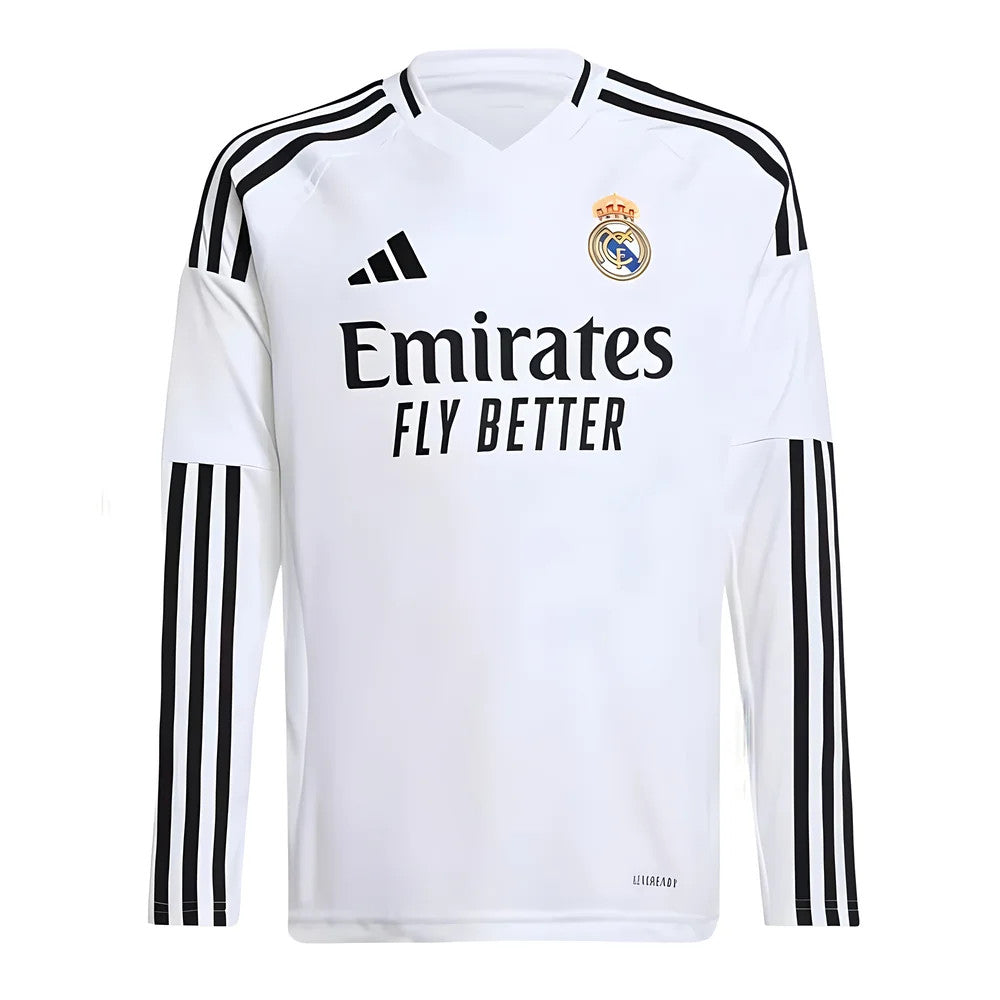 2024-2025 Real Madrid Long Sleeve Home Shirt (Kids)_2