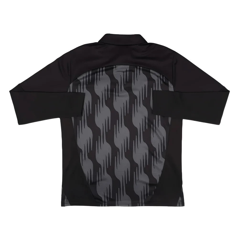 2024-2025 PSV Eindhoven Prematch 1/4 Zip Top (Black)_1