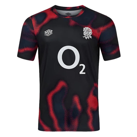 2024-2025 England Rugby Warm Up Jersey O2 (Black) - Kids_3