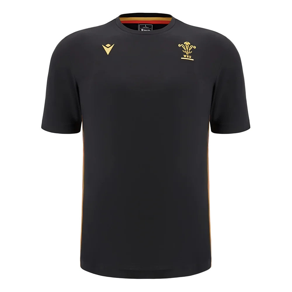 2024-2025 Wales Rugby Travel Cotton T-Shirt (Black)_3
