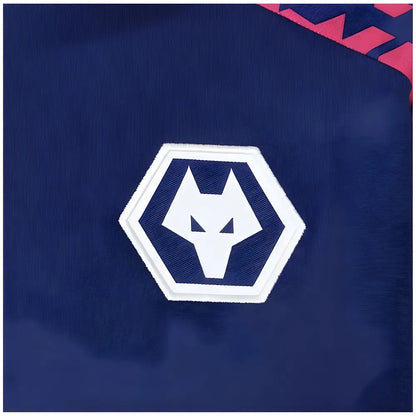 2024-2025 Wolves Pre Match 1/4 Zip Top (Blue/Pink)_3