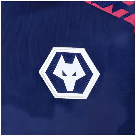 2024-2025 Wolves Pre Match 1/4 Zip Top (Blue/Pink)_3