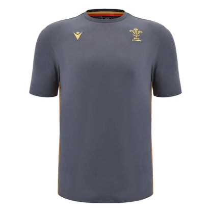 2024-2025 Wales Rugby Travel Cotton T-Shirt (Anthracite) - Kids_2