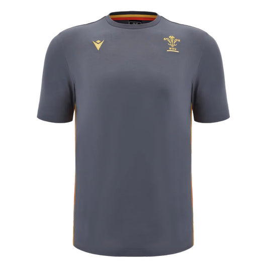 2024-2025 Wales Rugby Travel Cotton T-Shirt (Anthracite) - Kids_2