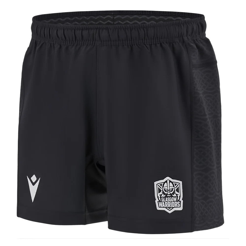 2024-2025 Glasgow Warriors Rugby Home Shorts (Black) - Kids_1