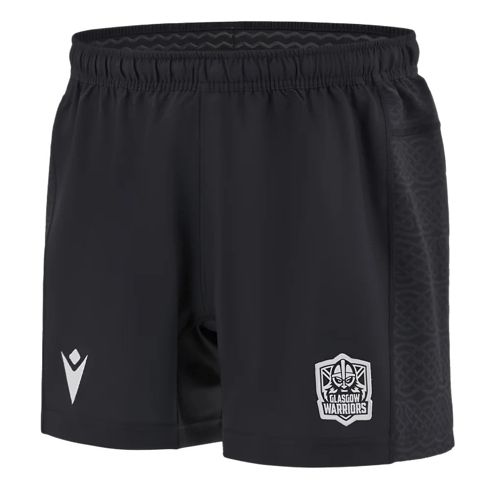 2024-2025 Glasgow Warriors Rugby Home Shorts (Black)_1