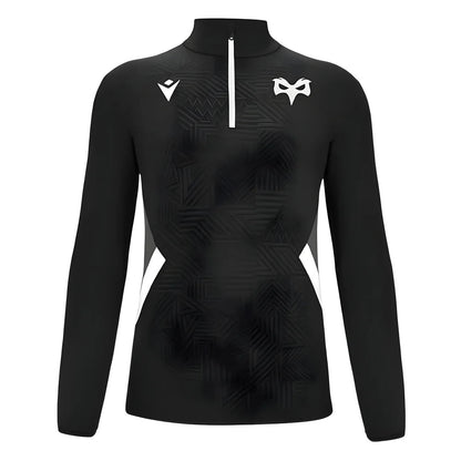 2024-2025 Ospreys Rugby Training 1/4 Zip Top (Black)_2